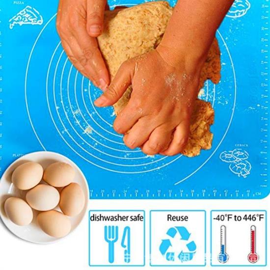 40*50 cm Silikon Ölçekli Kullanımı Kolay Hamur Açma Matı Ekmek Mantı Makarna Hamuru Yoğurma  Matı