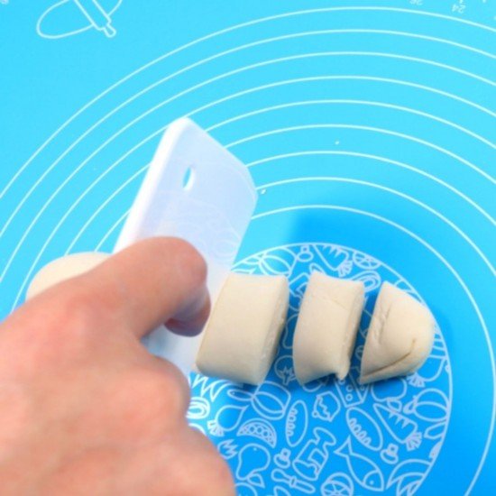 40*50 cm Silikon Ölçekli Kullanımı Kolay Hamur Açma Matı Ekmek Mantı Makarna Hamuru Yoğurma  Matı