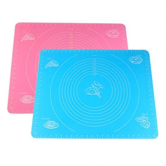 40*50 cm Silikon Ölçekli Kullanımı Kolay Hamur Açma Matı Ekmek Mantı Makarna Hamuru Yoğurma  Matı