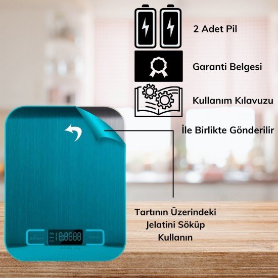 TF 1002 Hassas Ölçümlü Maksimum 5 Kg Kapasiteli Led Ekran Platin Dijital Mutfak Tartısı TF 1002 Hassas Ölçümlü Maksimum 5 Kg Kapasiteli Led Ekran Platin Dijital Mutfak Tartısı