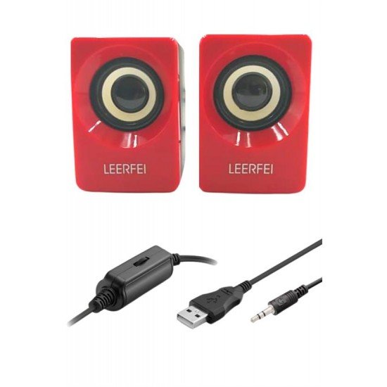 N62 1+1 Multimedia USB ve Jacklı Mini Hoparlör Yüksek Stereo Ses Sistemi 