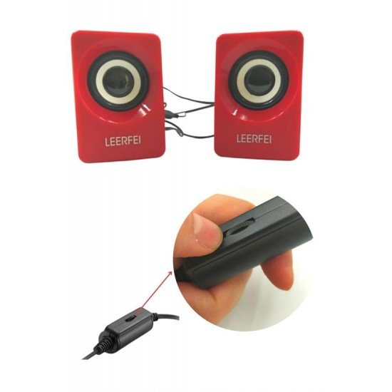 N62 1+1 Multimedia USB ve Jacklı Mini Hoparlör Yüksek Stereo Ses Sistemi 