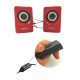 N62 1+1 Multimedia USB ve Jacklı Mini Hoparlör Yüksek Stereo Ses Sistemi 