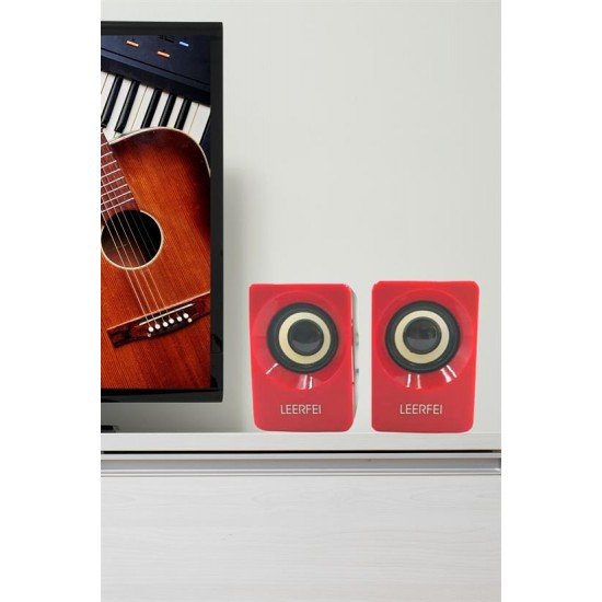 N62 1+1 Multimedia USB ve Jacklı Mini Hoparlör Yüksek Stereo Ses Sistemi 