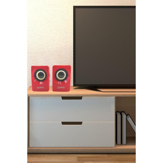 N62 1+1 Multimedia USB ve Jacklı Mini Hoparlör Yüksek Stereo Ses Sistemi 