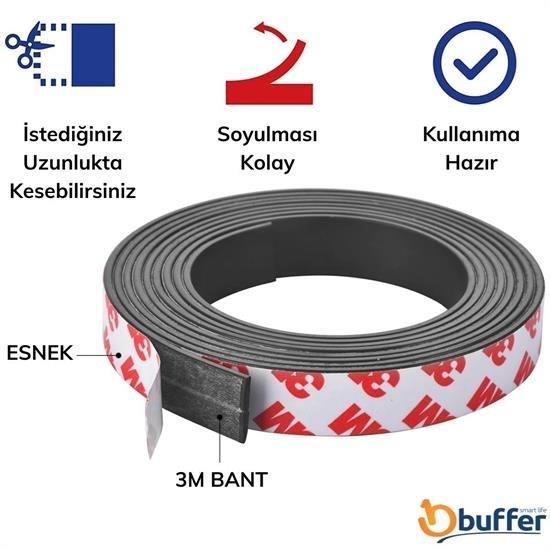 Yapışkanlı Şerit Mıknatıs Magnet Kes Kullan Güçlü Sağlam Rulo Çıkarılması Kolay Siyah 2cm x 1 mt Yapışkanlı Şerit Mıknatıs Magnet Kes Kullan Güçlü Sağlam Rulo Çıkarılması Kolay Siyah 2cm x 1 mt
