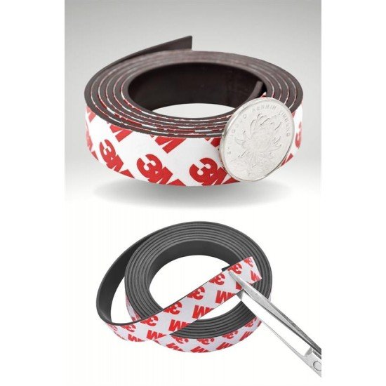 Yapışkanlı Şerit Mıknatıs Magnet Kes Kullan Güçlü Sağlam Rulo Çıkarılması Kolay Siyah 2cm x 1 mt Yapışkanlı Şerit Mıknatıs Magnet Kes Kullan Güçlü Sağlam Rulo Çıkarılması Kolay Siyah 2cm x 1 mt