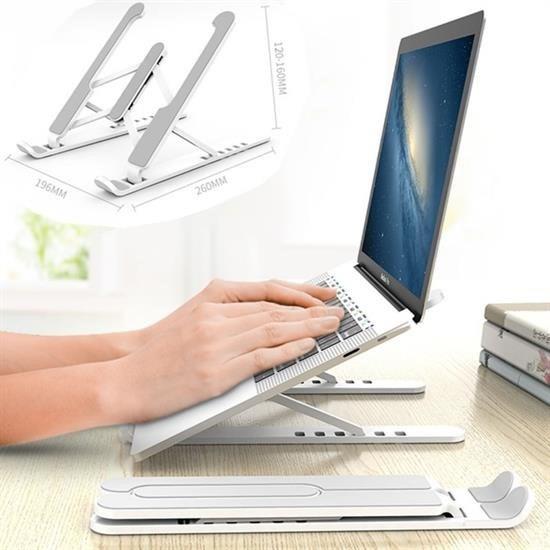 Ayarlanabilir Plastik Dizüstü Destek Tabanı Katlanabilir Taşınabilir Laptop Sehpası Yükseltici