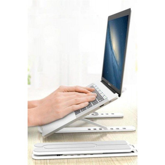 Ayarlanabilir Plastik Dizüstü Destek Tabanı Katlanabilir Taşınabilir Laptop Sehpası Yükseltici