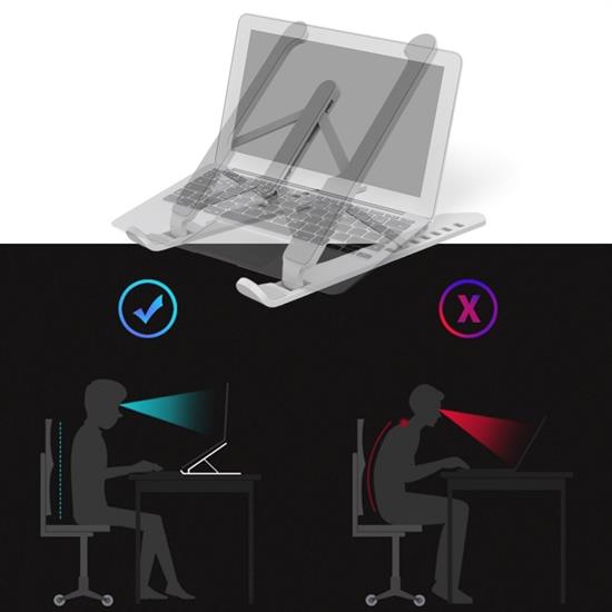 Ayarlanabilir Plastik Dizüstü Destek Tabanı Katlanabilir Taşınabilir Laptop Sehpası Yükseltici