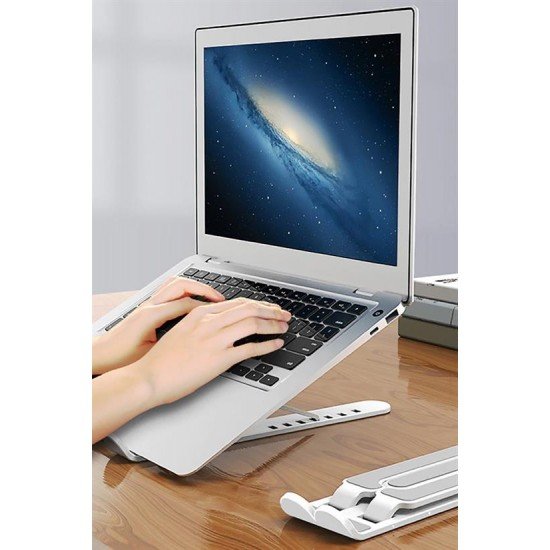 Ayarlanabilir Plastik Dizüstü Destek Tabanı Katlanabilir Taşınabilir Laptop Sehpası Yükseltici