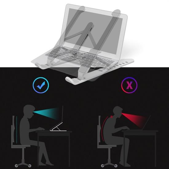 Ayarlanabilir Plastik Dizüstü Destek Tabanı Katlanabilir Taşınabilir Laptop Sehpası Yükseltici