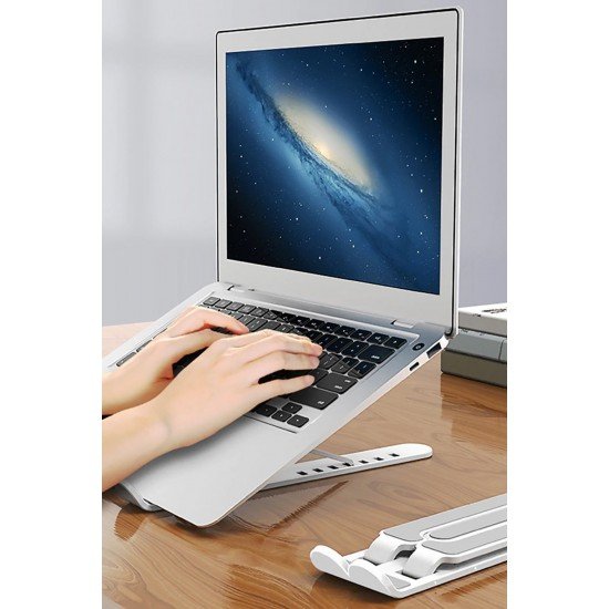 Ayarlanabilir Plastik Dizüstü Destek Tabanı Katlanabilir Taşınabilir Laptop Sehpası Yükseltici