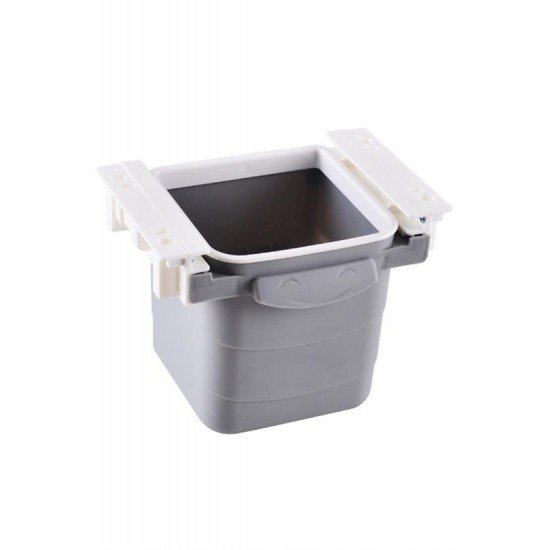 Mini Masa Çöp Kovası Plastik Tezgah Altı Geri Çekilebilir Yapışkanlı Görünmez Bölme Pratik