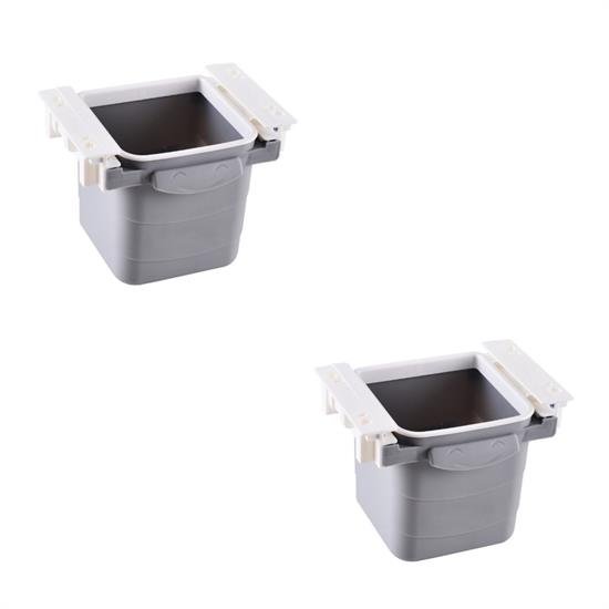 Mini Masa Çöp Kovası Plastik Tezgah Altı Geri Çekilebilir Yapışkanlı Görünmez Bölme Pratik