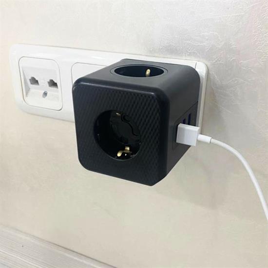 Isıya Dayanıklı Termal Akım Korumalı ve Çocuk Korumalı 3 Priz Girişli 3 USB Girişli Küp Priz Isıya Dayanıklı Termal Akım Korumalı ve Çocuk Korumalı 3 Priz Girişli 3 USB Girişli Küp Priz