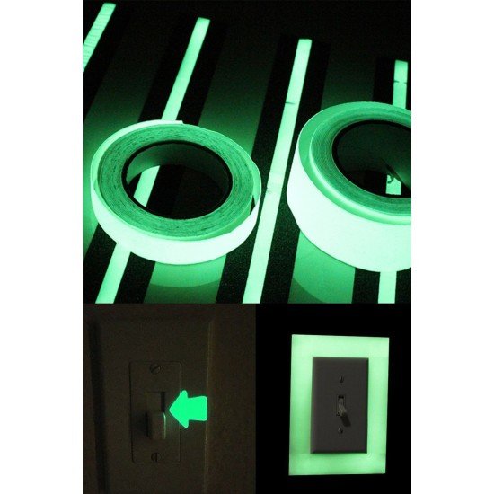 Karanlıkta Işık Veren Yansıyan 4 Metre Fosforlu Yeşil Şerit Bant Karanlıkta Işık Veren Yansıyan 4 Metre Fosforlu Yeşil Şerit Bant