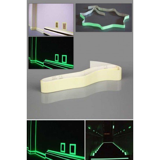 Karanlıkta Işık Veren Yansıyan 4 Metre Fosforlu Yeşil Şerit Bant Karanlıkta Işık Veren Yansıyan 4 Metre Fosforlu Yeşil Şerit Bant