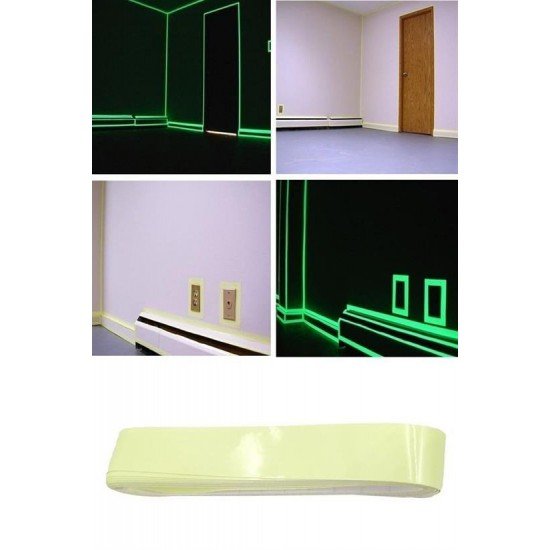 Karanlıkta Işık Veren Yansıyan 4 Metre Fosforlu Yeşil Şerit Bant Karanlıkta Işık Veren Yansıyan 4 Metre Fosforlu Yeşil Şerit Bant