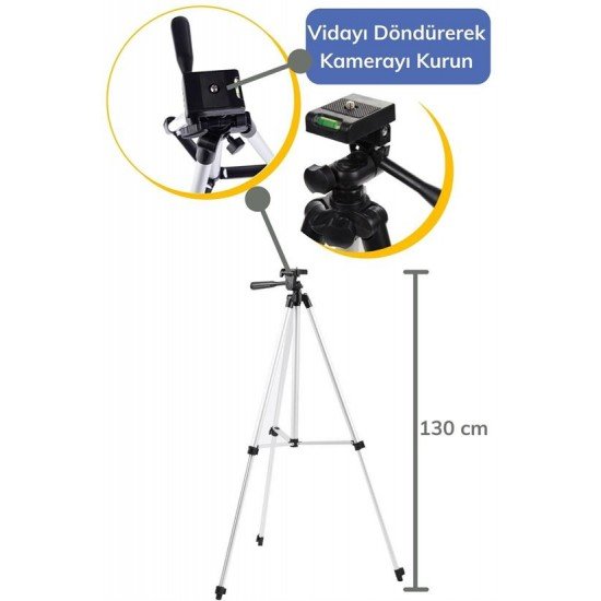 Taşıma Çantalı 130 cm Profesyonel Alüminyum Kamera Tripodu Taşıma Çantalı 130 cm Profesyonel Alüminyum Kamera Tripodu