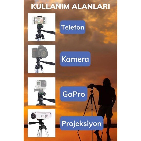 Taşıma Çantalı 130 cm Profesyonel Alüminyum Kamera Tripodu Taşıma Çantalı 130 cm Profesyonel Alüminyum Kamera Tripodu