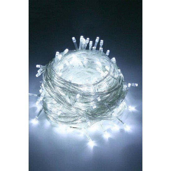 100 Ledli 8 Fonksiyonlu 10 Metre Led Aydınlatma Dekor Lambası (beyaz) 100 Ledli 8 Fonksiyonlu 10 Metre Led Aydınlatma Dekor Lambası (beyaz)