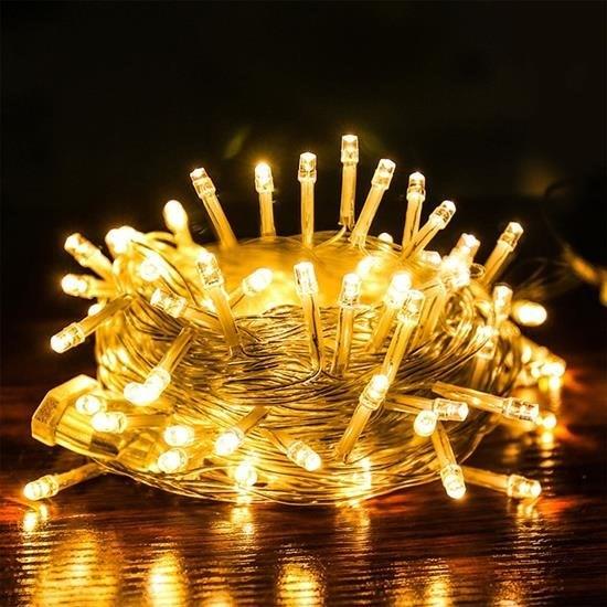 10 Metre 100 Ledli 8 Fonksiyonlu Dekoratif Lambader Sarı Lamba 10 Metre 100 Ledli 8 Fonksiyonlu Dekoratif Lambader Sarı Lamba
