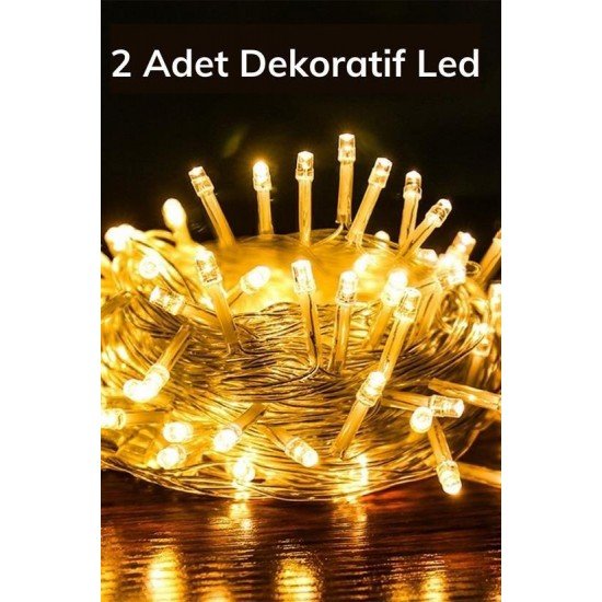 10 Metre 100 Ledli 8 Fonksiyonlu Dekoratif Lambader Sarı Lamba 10 Metre 100 Ledli 8 Fonksiyonlu Dekoratif Lambader Sarı Lamba