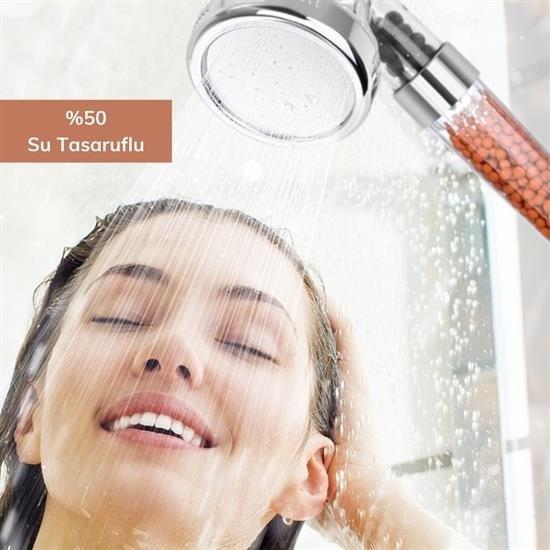 %50 Su Tasarruflu ve Arıtmalı Doğal Taşlı Banyo El Duş Başlığı %50 Su Tasarruflu ve Arıtmalı Doğal Taşlı Banyo El Duş Başlığı