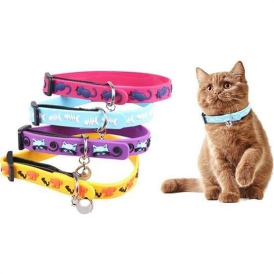 Çıngıraklı Zilli Sevimli Renkli Slikon Kedi Köpek Boyun Tasması Çıngıraklı Zilli Sevimli Renkli Slikon Kedi Köpek Boyun Tasması
