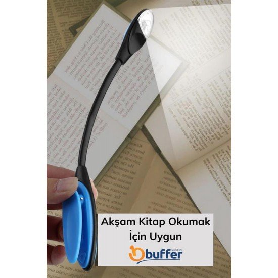 Kitap Okuma Lambası Kıskaçlı Işık Pilli Aydınlatma Kitap Okuma Işığı