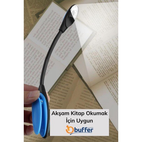Kitap Okuma Lambası Kıskaçlı Işık Pilli Aydınlatma Kitap Okuma Işığı