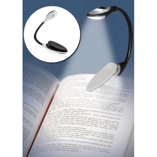Kitap Okuma Lambası Kıskaçlı Işık Pilli Aydınlatma Kitap Okuma Işığı