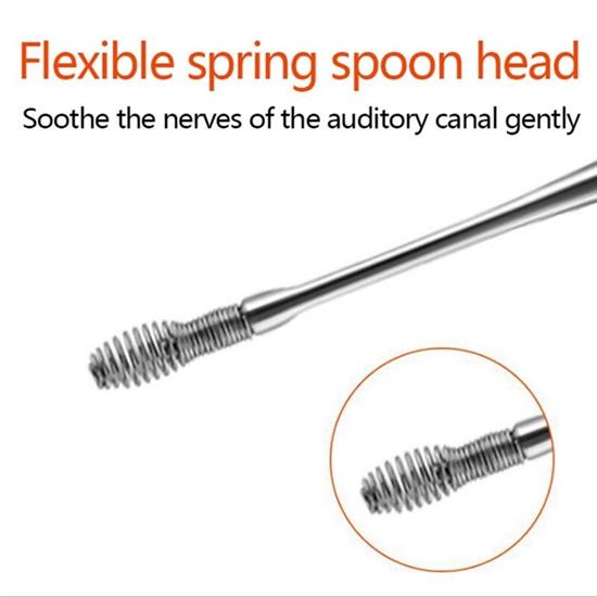 6 Parça Paslanmaz Çelik Kulak Balmumu Toplayıcı Çıkarıcı Temizleyici Bakımı Çubuk Seti