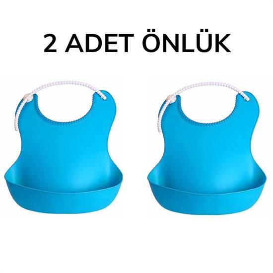 Çocuk Bebek Mama Önlüğü Dökülme Engelleyici Bükülebilir Mavi Çocuk Bebek Mama Önlüğü Dökülme Engelleyici Bükülebilir Mavi