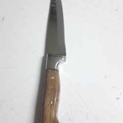 Ahşap Saplı 29 cm Kurban Bıçağı  Metalik Korumalı Yemek Mutfak Bıçağı No.2 Ahşap Saplı 29 cm Kurban Bıçağı  Metalik Korumalı Yemek Mutfak Bıçağı No.2