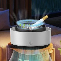 Dumanı İçine Çeken Kül Tablası Koku Duman Önleyici Fanlı Kokusuz Pilli Ev Araba Küllüğü