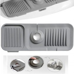 Elastik Mutfak Banyo Musluk Matı Düzenleyici Kaydırmaz Taban Organizer Lavabo Kenar Matı