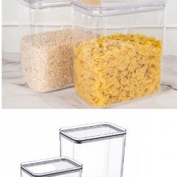 3 Adet 3 Boy Akrilik Kavanoz Saklama Kabı Vakumlu Dikdörtgen Erzak Bakliyat Kabı (800-1700-3500 ml) 3 Adet 3 Boy Akrilik Kavanoz Saklama Kabı Vakumlu Dikdörtgen Erzak Bakliyat Kabı (800-1700-3500 ml)