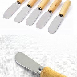 5 Parça Bıçaklı Tereyağı Bıçağı - Mini Spatula Ahşap Saplı Set 5 Parça Bıçaklı Tereyağı Bıçağı - Mini Spatula Ahşap Saplı Set