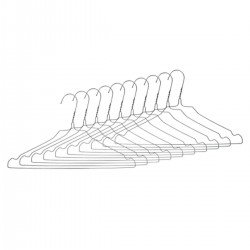 10 Adet Tel Elbise Askısı Kıyafet Pantolon Askısı