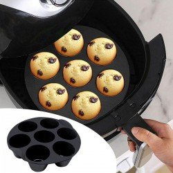 Silikon Airfryer Muffin Cupcake Kek -Kurabiye Pişirme Kalıbı 7 Bölmeli Silikon Airfryer Muffin Cupcake Kek -Kurabiye Pişirme Kalıbı 7 Bölmeli