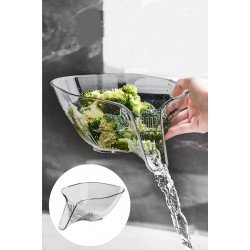 Tezgah Yanı Akrilik Mutfak Lavabo Süzgeci Çok Fonksiyonlu Sebze Meyve Yıkama Mutfak Süzgeci  Tezgah Yanı Akrilik Mutfak Lavabo Süzgeci Çok Fonksiyonlu Sebze Meyve Yıkama Mutfak Süzgeci