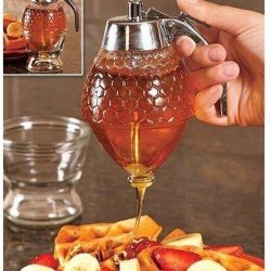 Pompalı Akrilik Bal Kavanozu -  Bal - Reçel Dispanseri 