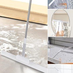 Teleskobik Saplı Çekçek Yersil Kauçuk Uçlu Uzun Saplı Su Çekici- Duş -Cam -Araba -Banyo Silecek