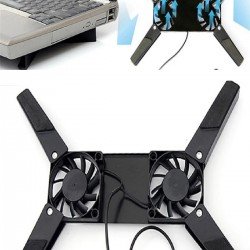 2 Fanlı Notebook Soğutucu Portatif Katlanabilir Laptop Soğutucu Fan Usbli Stand Bilgisayar Fanı