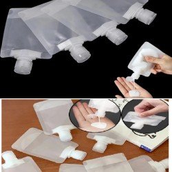 5 Adet Şeffaf Sıvı Kozmetik Çantaları Seyahat Losyon Şampuan Yüz Kremi El Sabunu Ambalajı 5 Adet Şeffaf Sıvı Kozmetik Çantaları Seyahat Losyon Şampuan Yüz Kremi El Sabunu Ambalajı