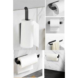 Mat Siyah Metal Kağıt Havlu Askısı – Mutfak Banyo Havlu Tutacağı Askısı Vida veya Yapıştırmalı Mat Siyah Metal Kağıt Havlu Askısı – Mutfak Banyo Havlu Tutacağı Askısı Vida veya Yapıştırmalı