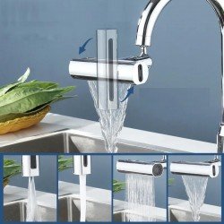Akıllı Musluk Armatür 360 Dönen 4 Fonksiyonlu Lüks Mutfak Lavabo Musluk Ucu Krom Plastik Akıllı Musluk Armatür 360 Dönen 4 Fonksiyonlu Lüks Mutfak Lavabo Musluk Ucu Krom Plastik