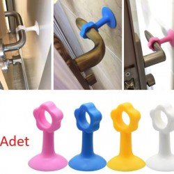 Renkli Vantuzlu Geçmeli Kapı Kolu Stoper 4lü Set Renkli Vantuzlu Geçmeli Kapı Kolu Stoper 4lü Set